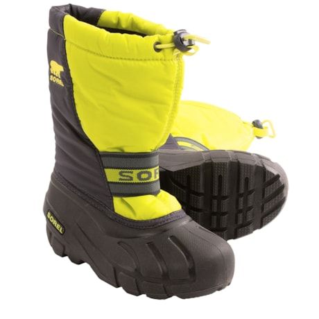 Sorel Cub Pac Boots - Insulated (For Kids) in Chartreuse/Coal