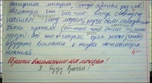 Весёлые записи в школьных дневниках и тетрадках (27 фото)